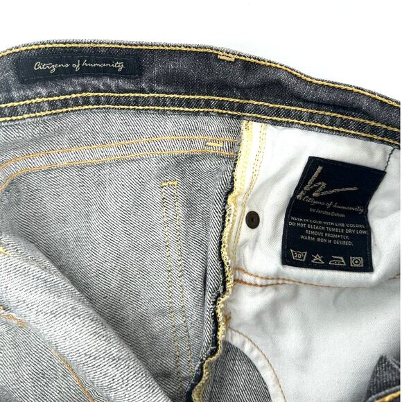 Citizens of Humanity Gray Wash Low Rise Straight Leg Jeans Size 32 - Picture 5 of 9